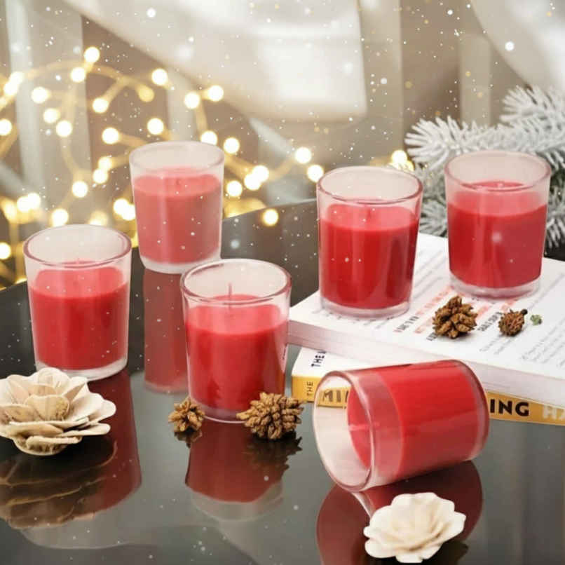 Samsidhi Scented (Rose) Glass Votive Candle