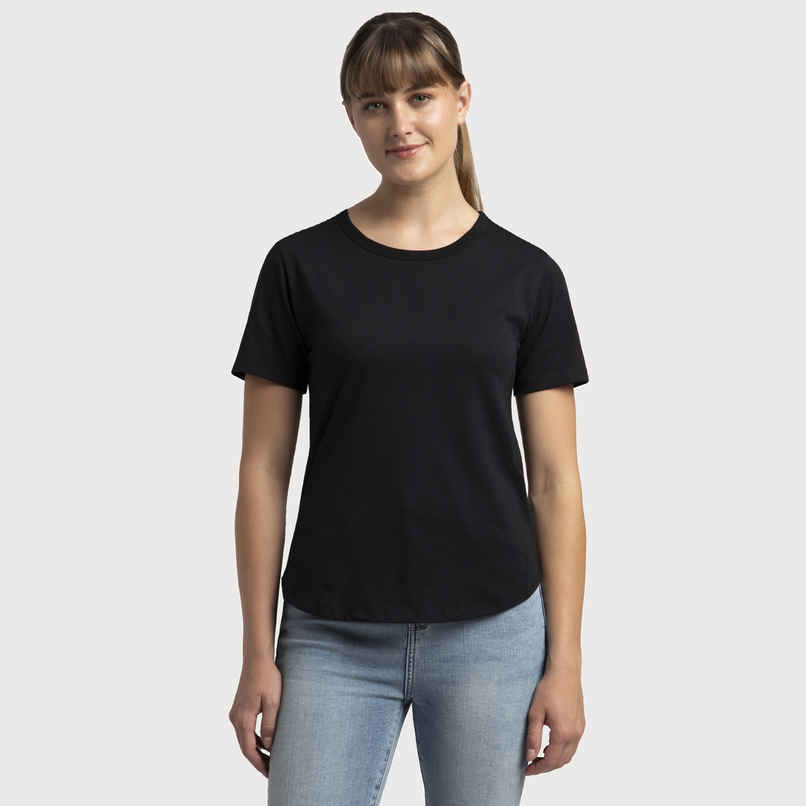 Jockey Women Cotton Rich Half Sleeve T-shirt | Black - XL