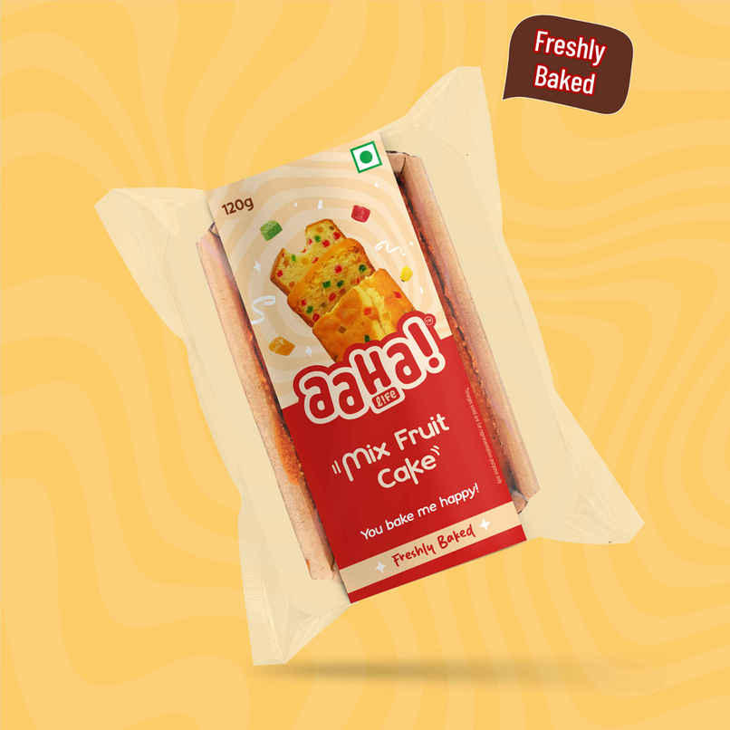Aaha Life Fresh Mix Fruit Cake | Eggless