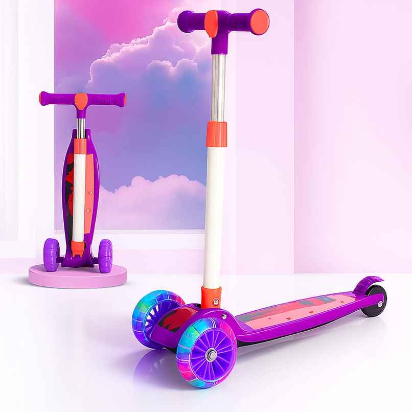 Storio Kick Scooter for Kids | Foldable Lightweight Scooter - Purple