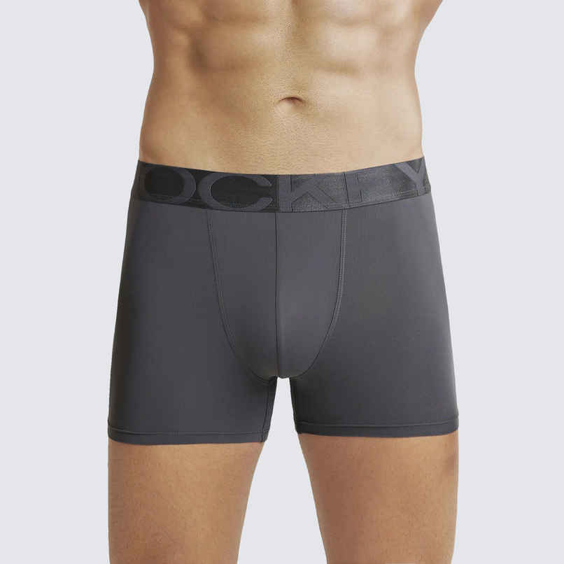 Jockey IC28 Men's Tactel Microfiber Elastane Stretch Underwear Solid Trunk | Ebony - XL | Ebony-XL