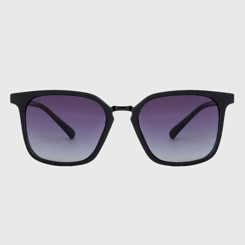 Vincent Chase By Lenskart Unisex Polycarbonate Square Sunglasses | Black - L