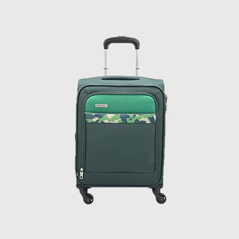 Aristocrat Unisex Solid Polyester 285 L Trolley Bag | Forest Green - 55 cm