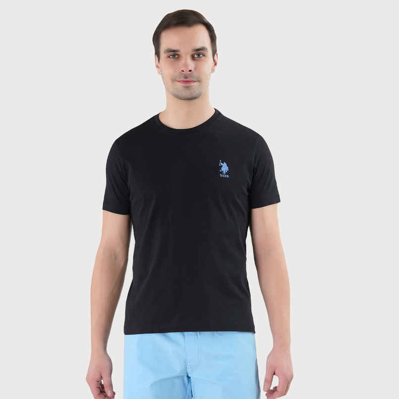 U.S. Polo Assn. Men's Crew Neck Embroidered Logo Lounge T-Shirt | Black - L U.S. Polo Assn. Men's Crew Neck Embroidered Logo Lounge T-Shirt | Black - L