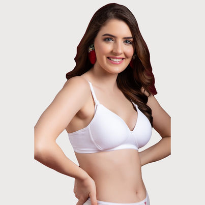 Clovia Women Padded Non-Wired Demi Cup Feeding Bra | White | 34D Clovia Women Padded Non-Wired Demi Cup Feeding Bra | White | 34D