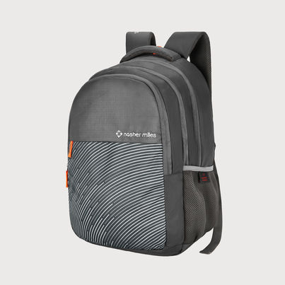Nasher Miles Wave Backpack- Unisex- 3 Compartment Casual College Bag- Grey- 45L Nasher Miles Wave Backpack- Unisex- 3 Compartment Casual College Bag- Grey- 45L