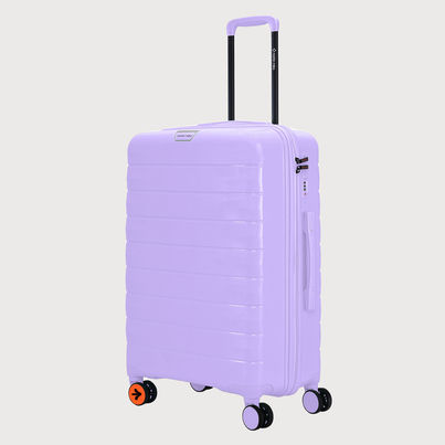 Nasher Miles Vienna Check-In Hard Sided Polypropylene 24 Inch|65 cm Trolley Bag - Purple
