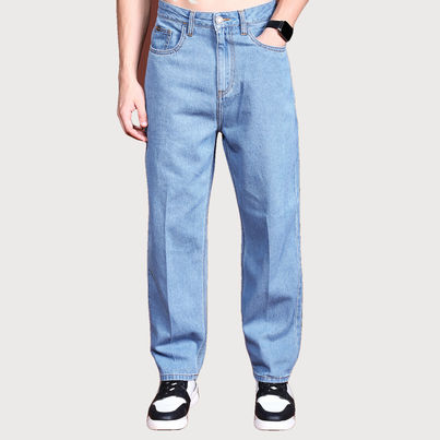 HIGHLANDER Men's Cotton Low-Rise Relaxed Fit Jeans | Blue - 32 HIGHLANDER Men's Cotton Low-Rise Relaxed Fit Jeans | Blue - 32