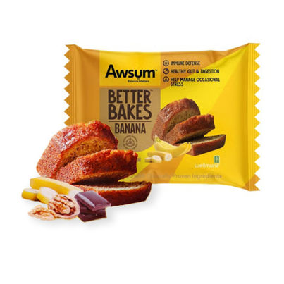 Awsum Better Bakes Banana Chocolate Cake- Eggless Awsum Better Bakes Banana Chocolate Cake- Eggless