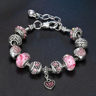 YouBella Jewellery Girls/Women's Silver Plated Stylish Latest Crystal Bracelet Bangle Jewellery