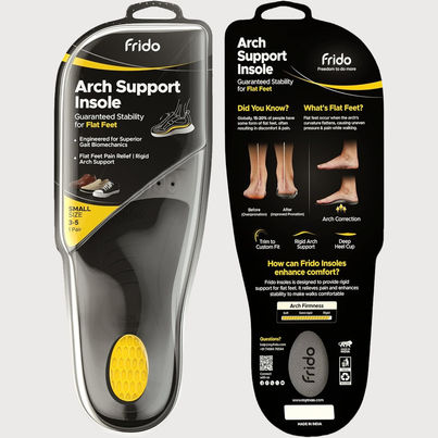 Frido Rigid Arch Support Insole Flat Feet, Relieves Feet Pain, Shoe Inserts, S - 3-5 Uk Frido Rigid Arch Support Insole Flat Feet, Relieves Feet Pain, Shoe Inserts, S - 3-5 Uk