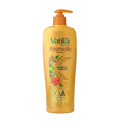 Dabur Vatika Naturals Ayurvedic Shampoo with 2X Damage Protection