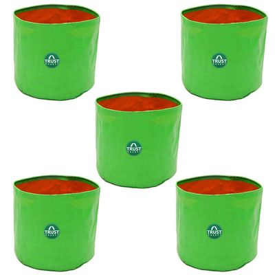 TrustBasket Terrace Grow Bags | UV Treated HDPE Planters for Greens - 12 x 12 Inch