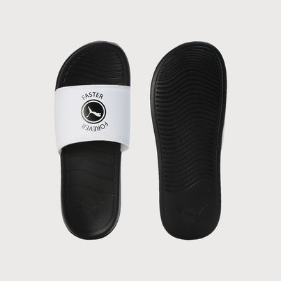 Puma Men's Xerxes Slides | Black and White - UK 7 Puma Men's Xerxes Slides | Black and White - UK 7