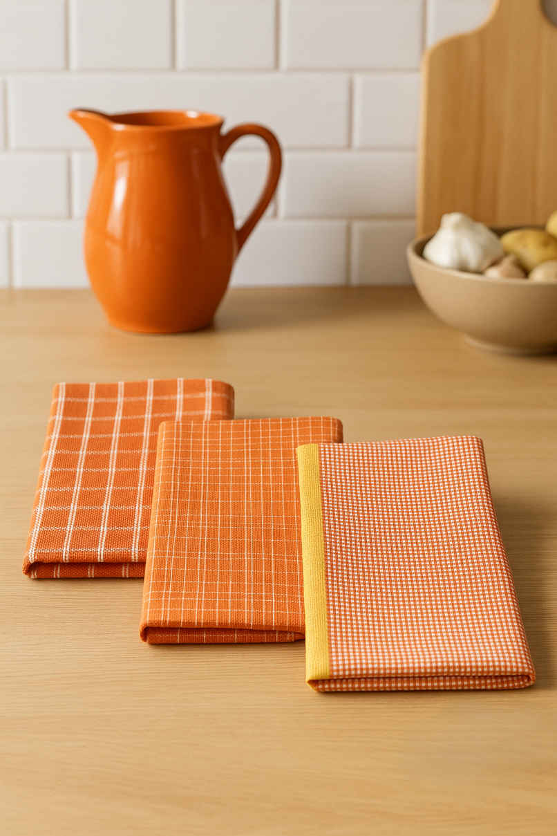 HD Creations Kitchen Towel Set | Orange - 40 x 60 cm