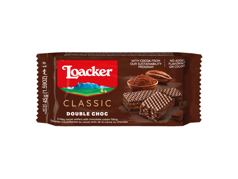 Loacker Classic Double Choc Crispy Cocoa Wafer Loacker Classic Double Choc Crispy Cocoa Wafer