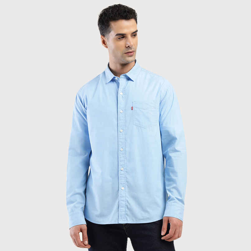 Levi's Men's 100% BCI Cotton Chambray shirt | Sky Blue - M