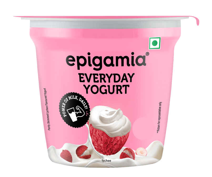 Epigamia Lychee Flavoured Yogurt