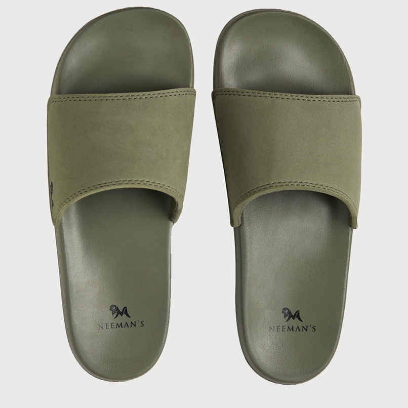Neemans Unisex Eco Slides - Olive Green | UK 7