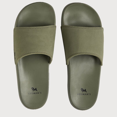 Neemans Unisex Eco Slides - Olive Green | UK 7 Neemans Unisex Eco Slides - Olive Green | UK 7
