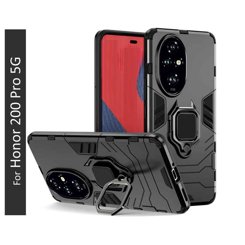 Kwine Case Honor 200 Pro 5G Back Cover - Ring Holder Stand Case