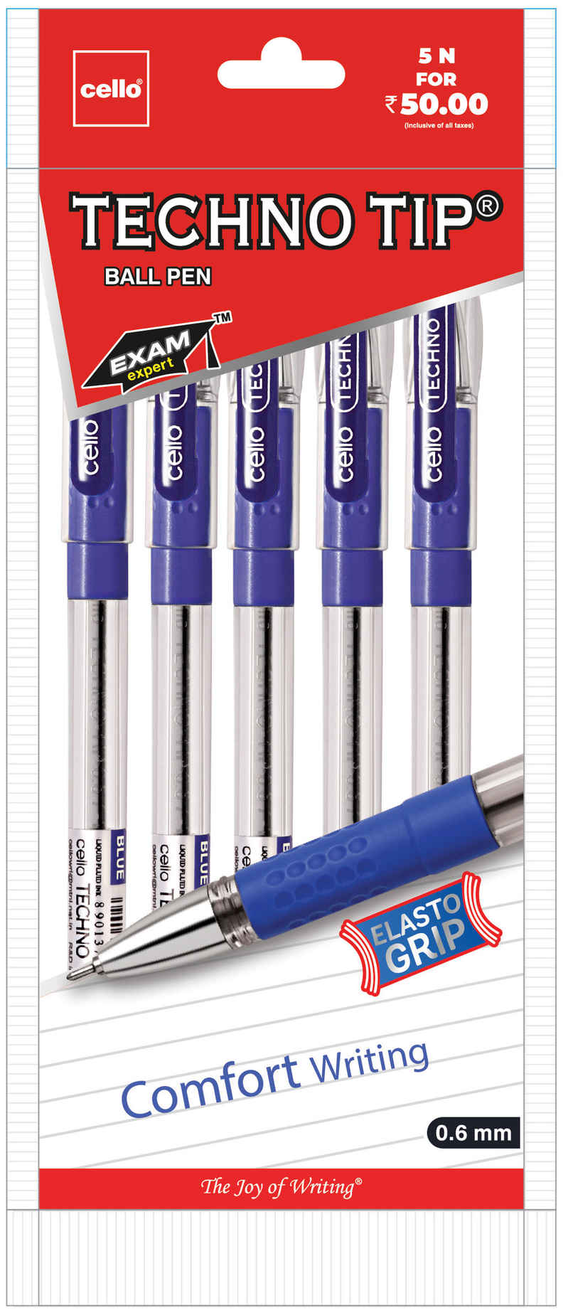 Cello Technotip Ballpen Set - Blister of 5 (Blue)