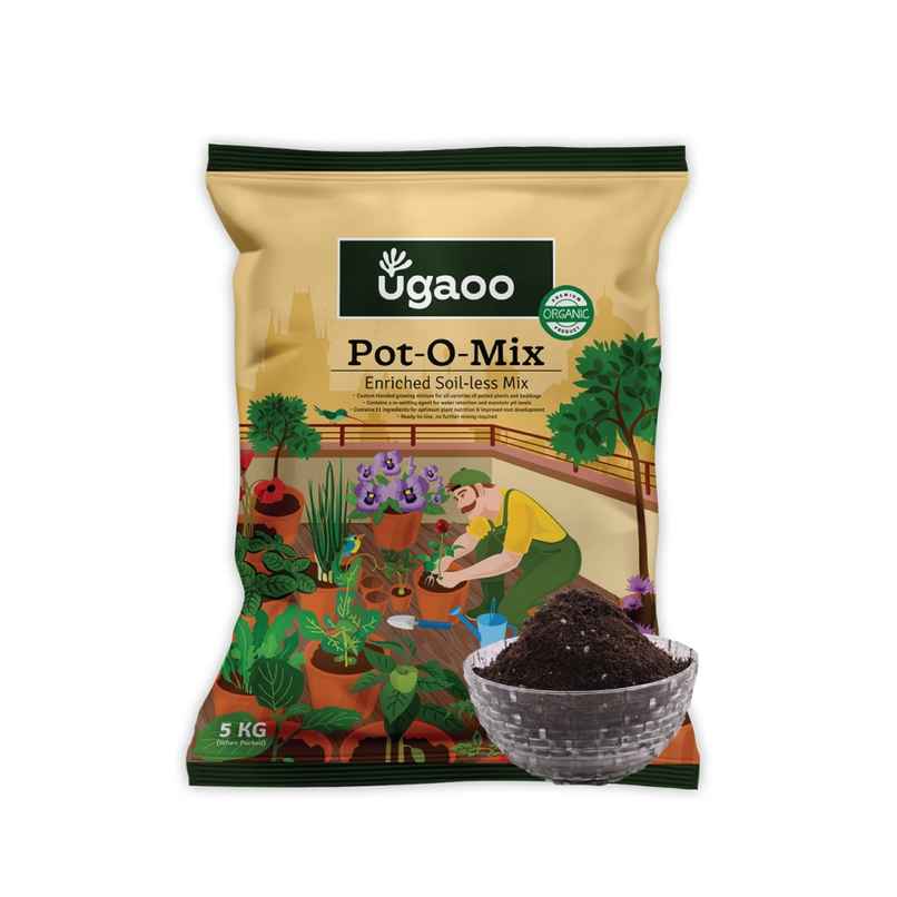 Ugaoo Pot-O-Mix Potting Soil for Home & Garden Plants - 5 kg - Gardening Accessories Ugaoo Pot-O-Mix Potting Soil for Home & Garden Plants - 5 kg - Gardening Accessories