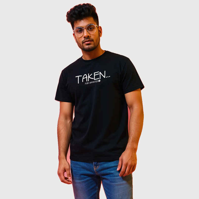 Mad Over Print Men's Taken For Granted T-shirt | Black - M