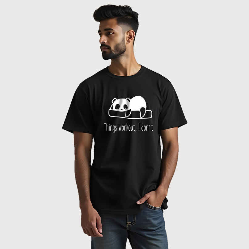 Mad Over Print Men's Things Workout T-shirt | Black - M Mad Over Print Men's Things Workout T-shirt | Black - M