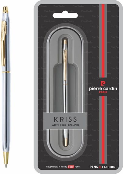Pierre Cardin Kriss White Gold Metal Ball Pen