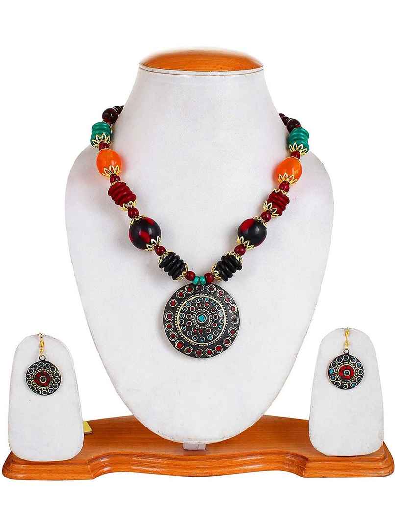 YouBella Stylish Afghani Tribal Jewellery Set For Women - Multicolour