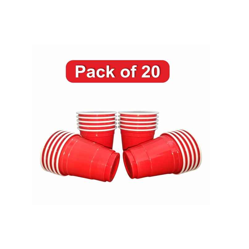 Disposable Premium Beer Pong Party Shot Glasses | Party Needs | Red - 60 ml | Propcon