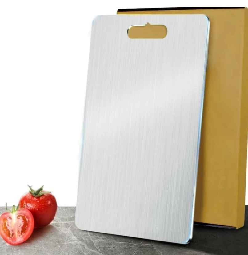 2Mech Stainless Steel Chopping Board Vegetable | Fruit Cutting | Kneeding