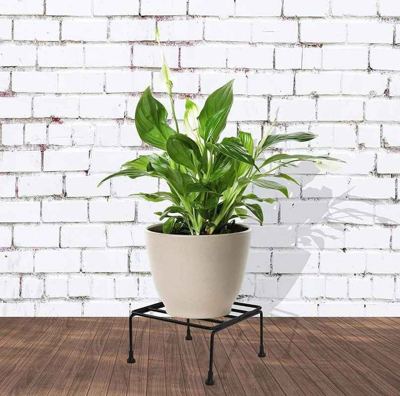 Homeharmony Metal Planters | Square Shaped | Black | For Planter Indoor and Outdoor Homeharmony Metal Planters | Square Shaped | Black | For Planter Indoor and Outdoor