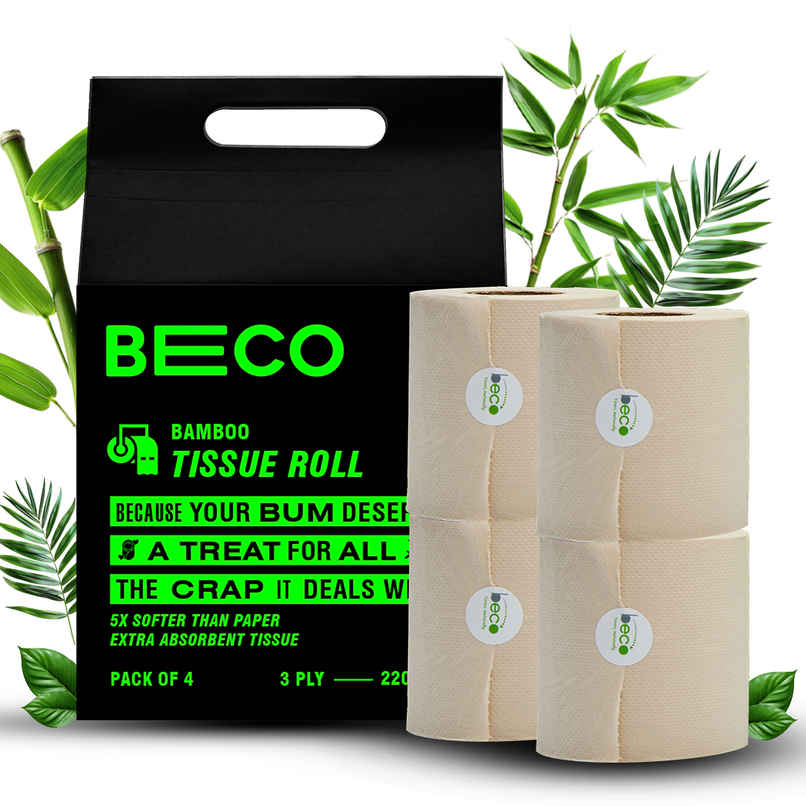 Beco Toilet Tissue Paper Roll - 3 ply - Ecofriendly