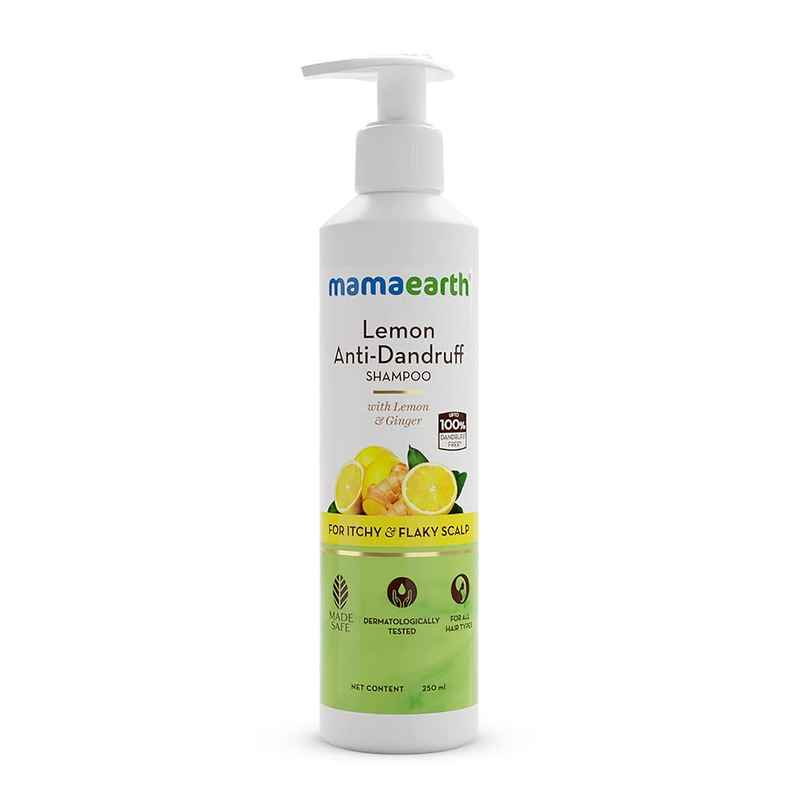 Mamaearth Lemon Anti Dandruff Shampoo With Lemon & Ginger For Itchy & Flaky Scalp