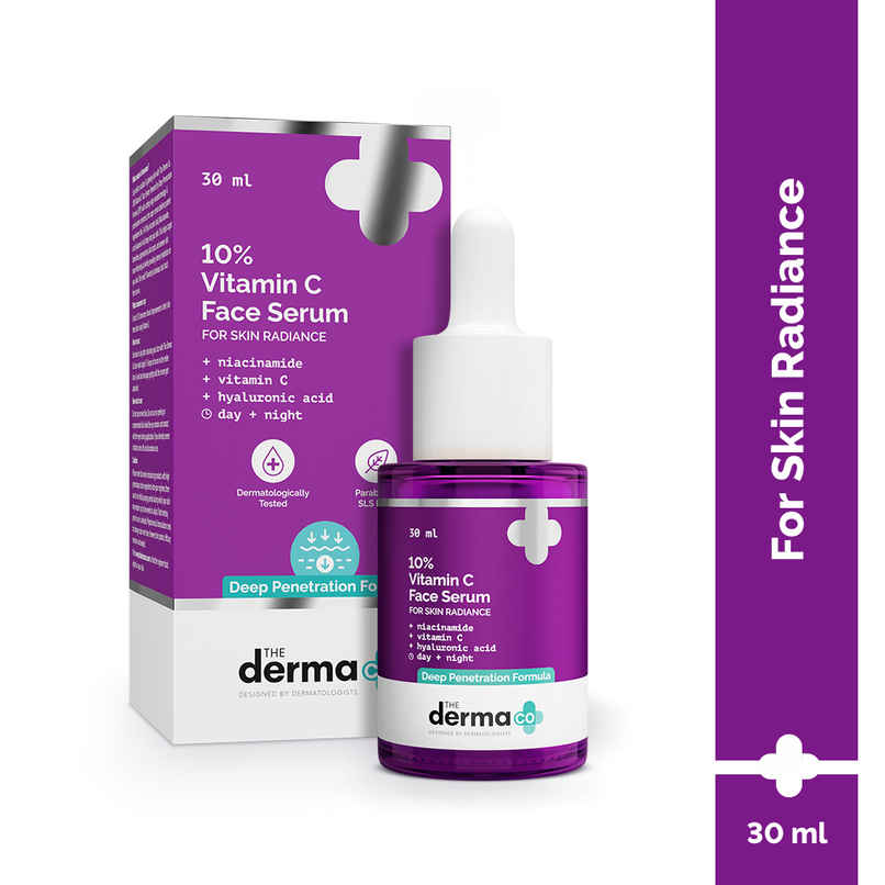 The Derma Co 10% Vitamin C Face Serum Reduces Pigmentation & Glowing Skin For All Skin Types