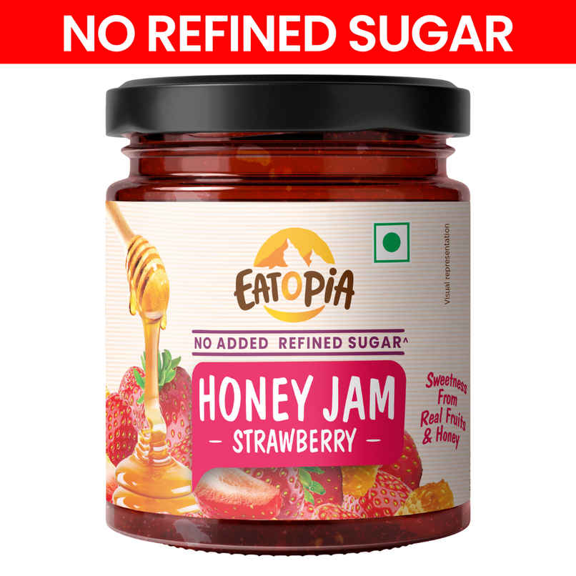 Eatopia Healthy Strawberry Honey Jam (No Refined Sugar & Preservatives ) Eatopia Healthy Strawberry Honey Jam (No Refined Sugar & Preservatives )