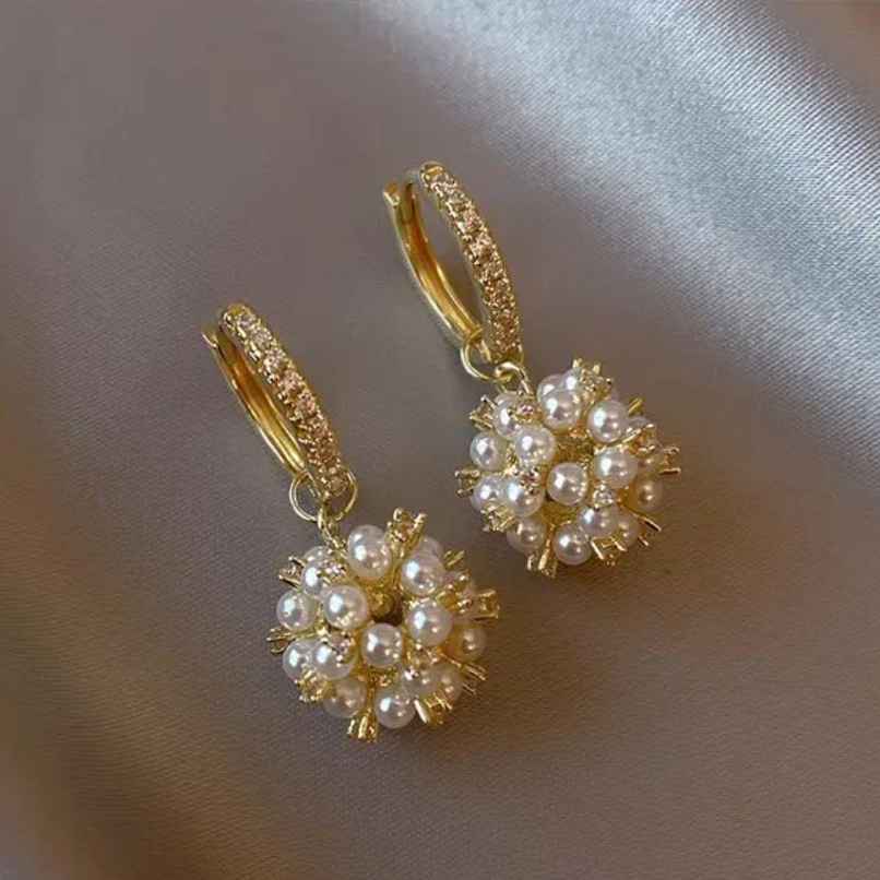 Estailo Fashion A Pearl Of Wisdom Drop Earrings for Women | Stylish Lightweight Statement Jewellery | E0001214