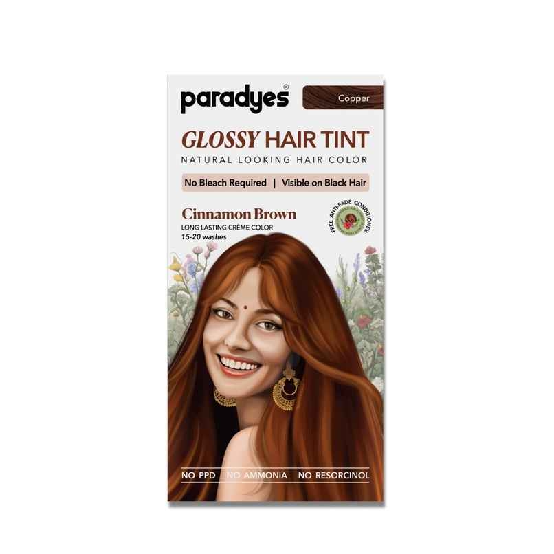 Paradyes No Bleach Cinnamon Brown Glossy Hair Tint