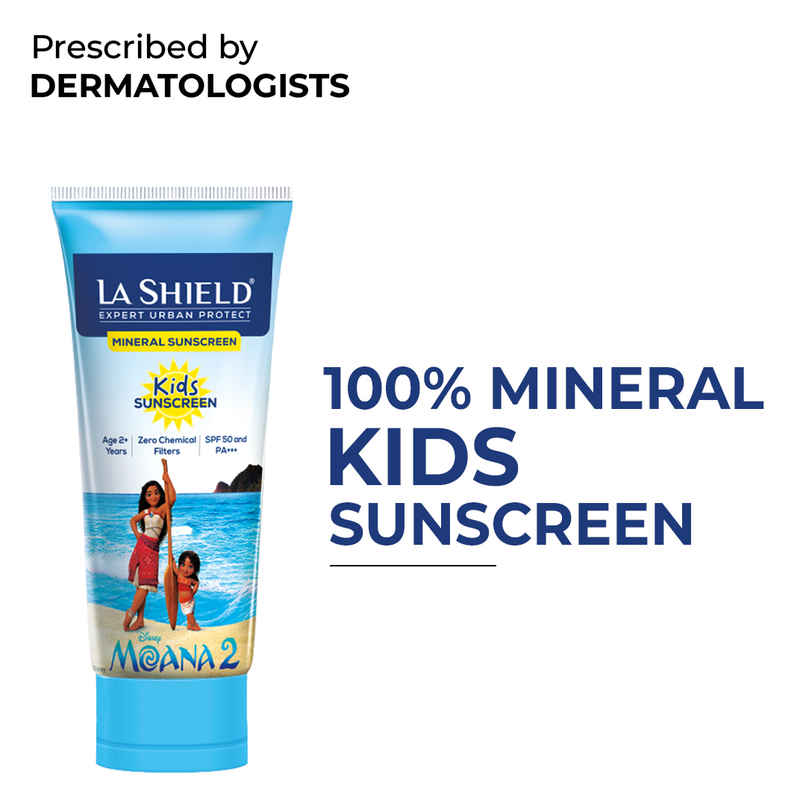 La Shield Disney Moana 2 Kids Sunscreen Spf 50 Pa+++ | 100% Mineral Sunscreen