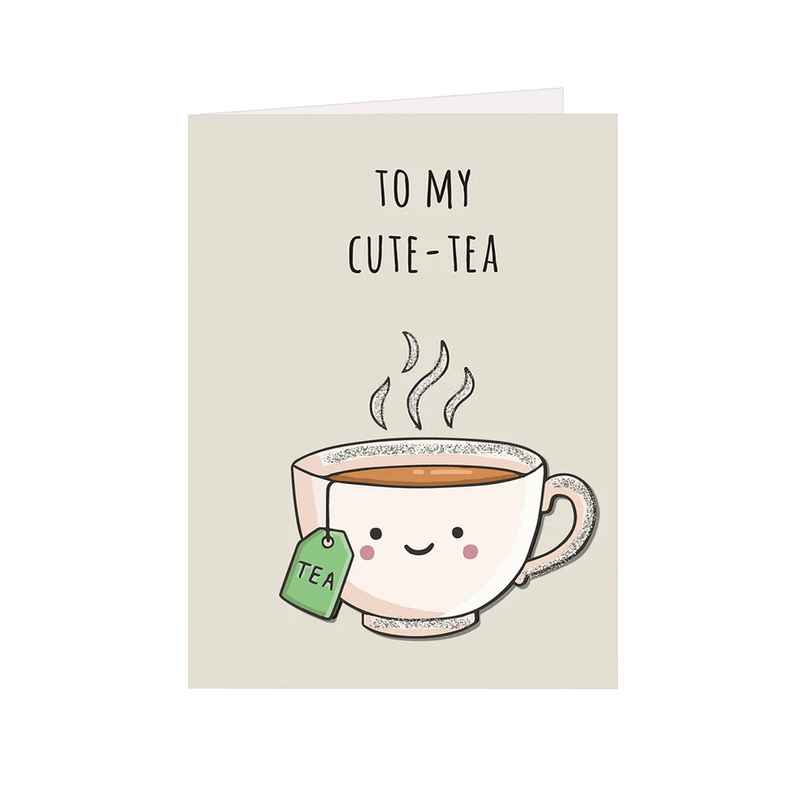 Itsy Bitsy Greeting Card & Envelope My Cute-tea 4 x 6 Inch Approx 2 Pc Pb Lb
