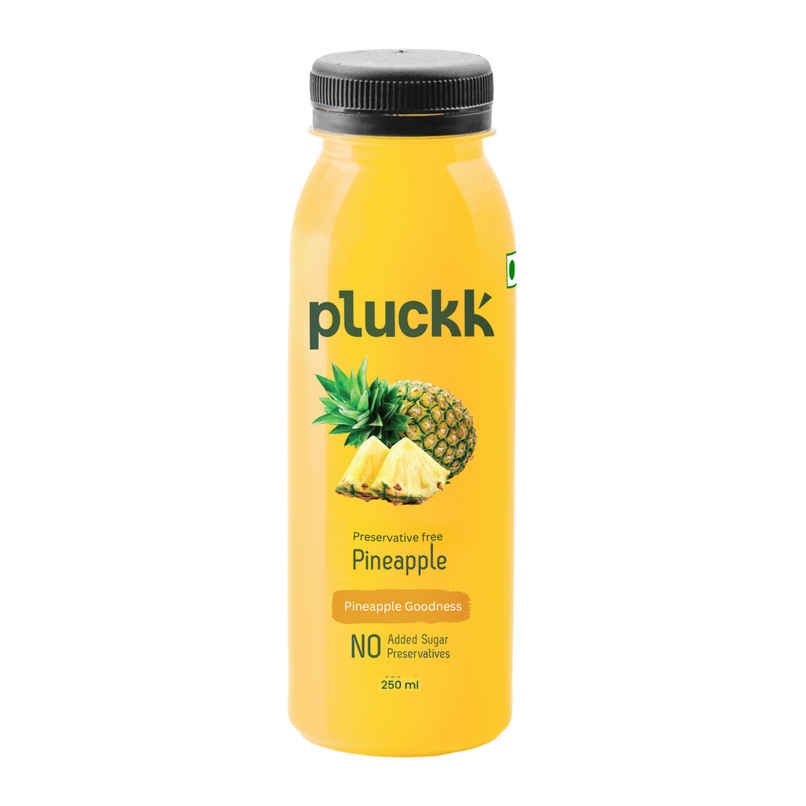 Pluckk Cold-Pressed Pineapple Juice | No Added Sugar | No Preservatives | Digestion & Skin Health