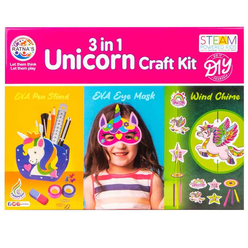 Ratna's 3 In 1 Unicorn Craft Kit
