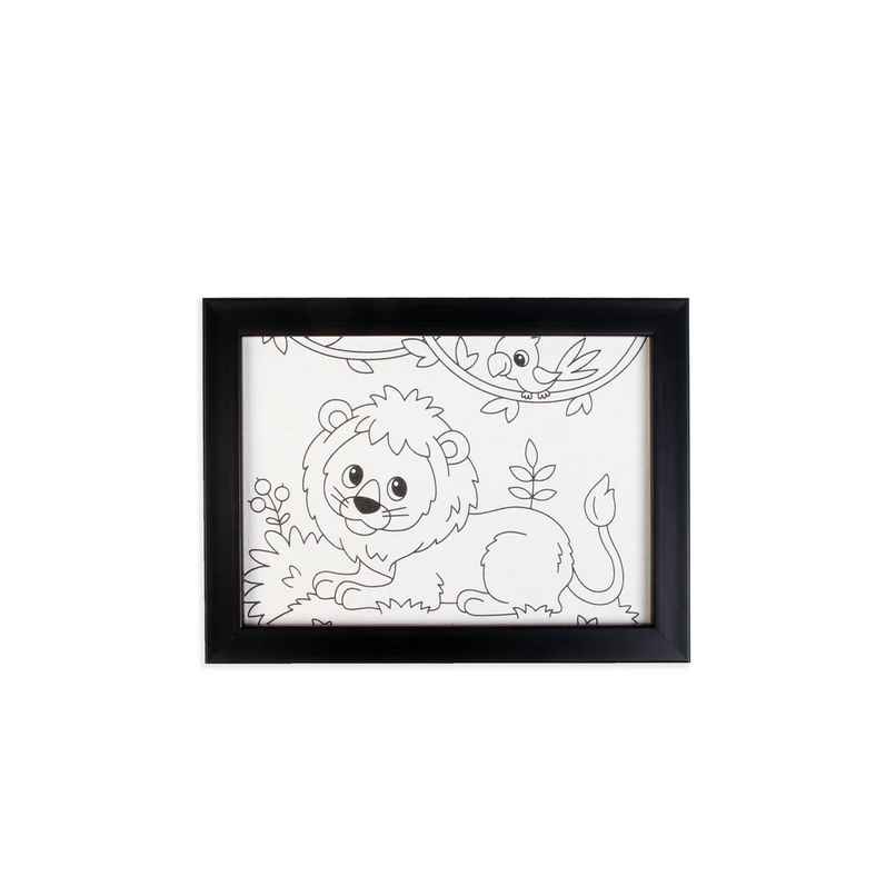 Itsy Bitsy Pre-printed Canvas With Frame Lion Painting Kit 5 x 7 Inch Sw Lb