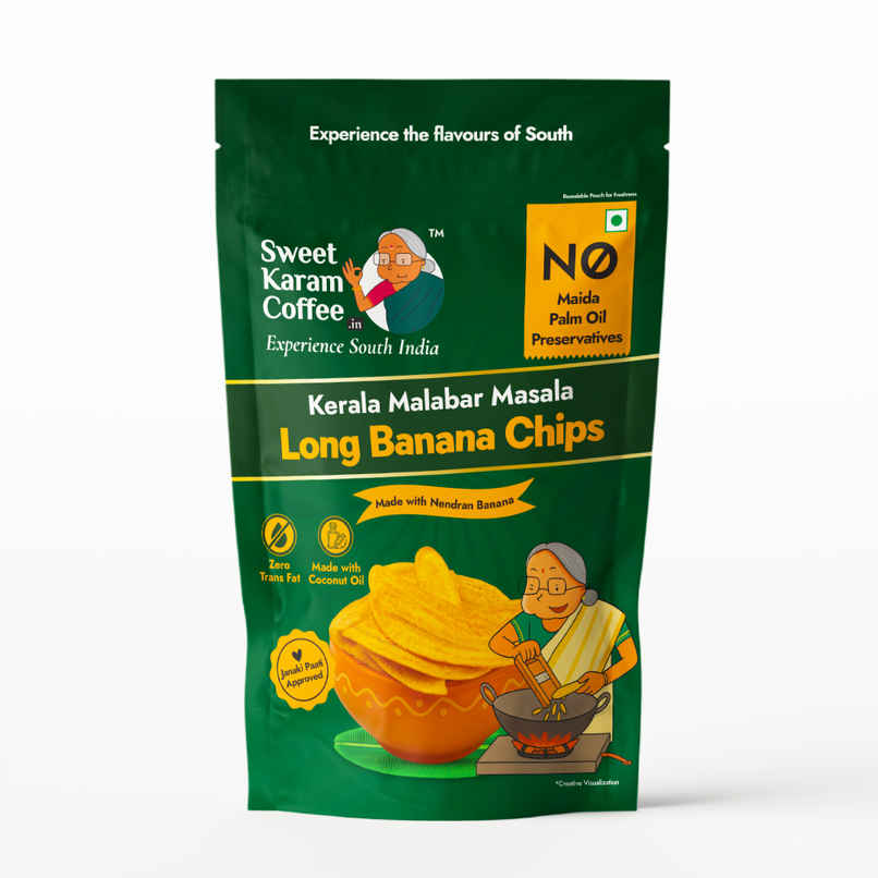 Sweet Karam Coffee Kerala Malabar Masala | Long Banana Chips | No Palm Oil Sweet Karam Coffee Kerala Malabar Masala | Long Banana Chips | No Palm Oil