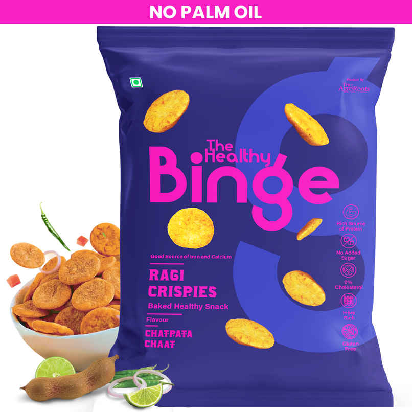 The Healthy Binge Ragi Baked Chips Chatpata Chaat- High Protein & Fibre