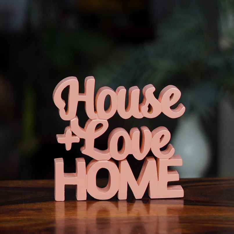 Nukkad Tales House + Love Home - Quirky Room Decoration Showpiece Ideal for Birthday Gift | Pink