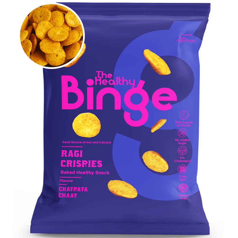 The Healthy Binge Ragi Baked Chips Chatpata Chaat- High Protein & Fibre