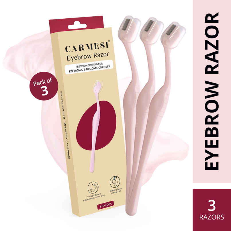 Carmesi Eyebrow Razor | For Salon-Like Eyebrows | Safe And Hygienic | Pack of 3